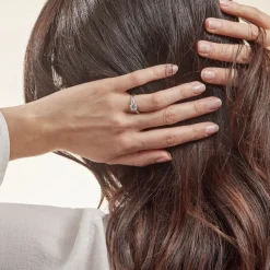 Bague Solitaire Poseidon Argent Blanc Oxyde De Zirconium