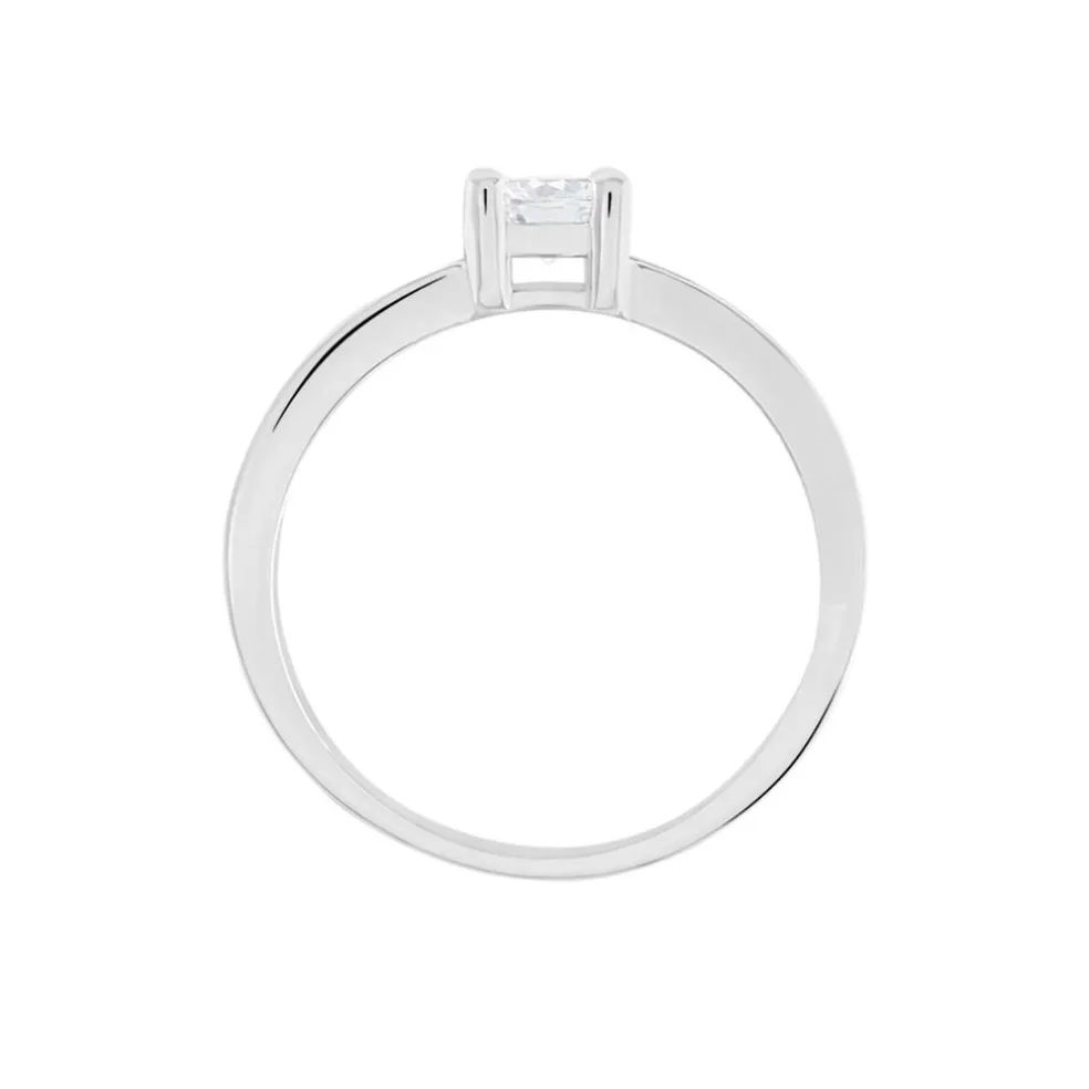 Bague Solitaire Regilla Argent Blanc Oxyde De Zirconium