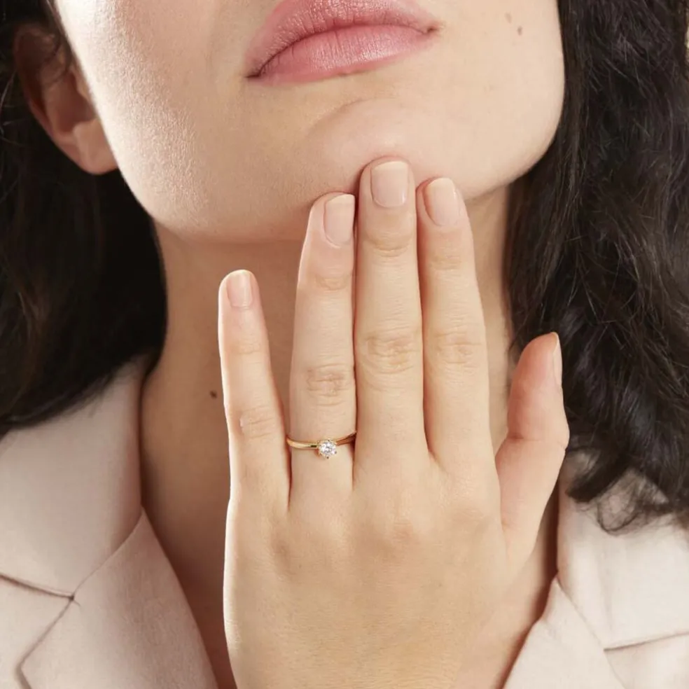 Bague Solitaire Samantha Or Jaune Diamant