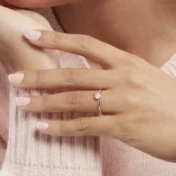 Bague Solitaire Samantha Or Blanc Diamant
