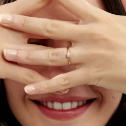 Bague Solitaire Samantha Or Jaune Diamant