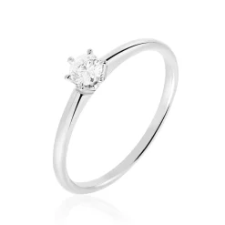 Bague Solitaire Samantha Or Blanc Diamant