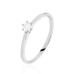 Bague Solitaire Samantha Or Blanc Diamant
