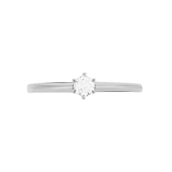 Bague Solitaire Samantha Or Blanc Diamant