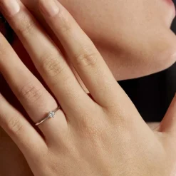 Bague Solitaire Samantha Or Blanc Diamant