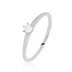 Bague Solitaire Samantha Or Blanc Diamant