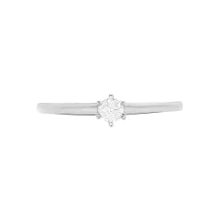 Bague Solitaire Samantha Or Blanc Diamant