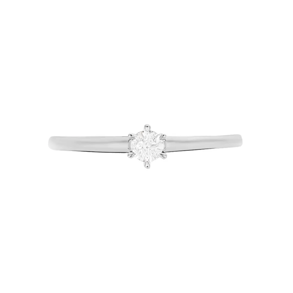 Bague Solitaire Samantha Or Blanc Diamant