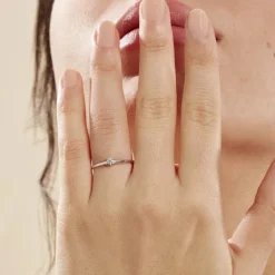 Bague Solitaire Samantha Or Blanc Diamant