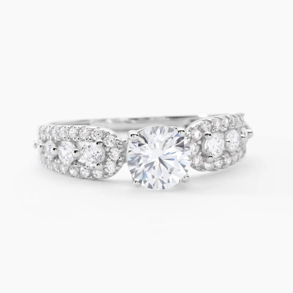 Bague Solitaire Sarah Or Blanc Oxyde De Zirconium