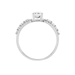 Bague Solitaire Sarah Or Blanc Oxyde De Zirconium