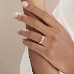 Bague Solitaire Sarah Or Blanc Oxyde De Zirconium