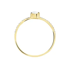 Bague Solitaire Servana Or Jaune Oxyde De Zirconium