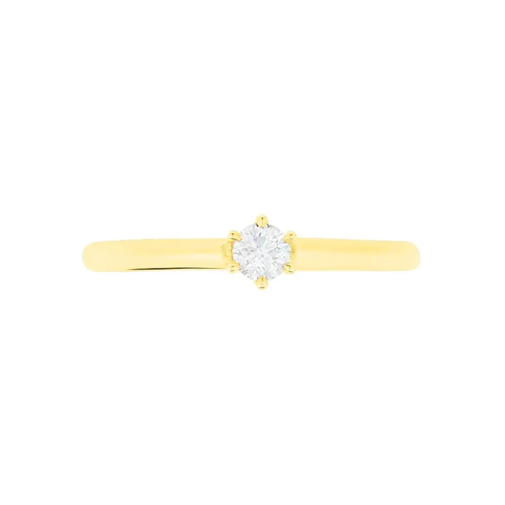 Bague Solitaire Shannel Or Jaune Diamant