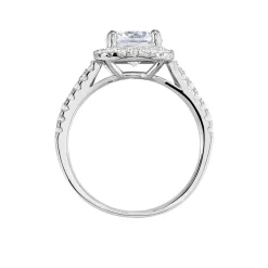 Bague Solitaire Soa Argent Blanc Oxyde De Zirconium