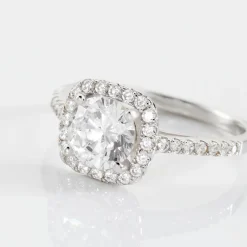 Bague Solitaire Soa Argent Blanc Oxyde De Zirconium