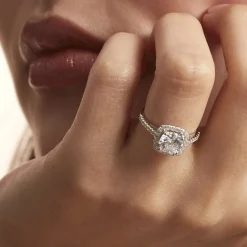 Bague Solitaire Soa Argent Blanc Oxyde De Zirconium