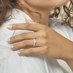 Bague Solitaire Solitea Argent Blanc Oxyde De Zirconium