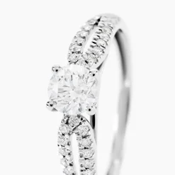 Bague Solitaire Stockholma Platine Blanc Diamant