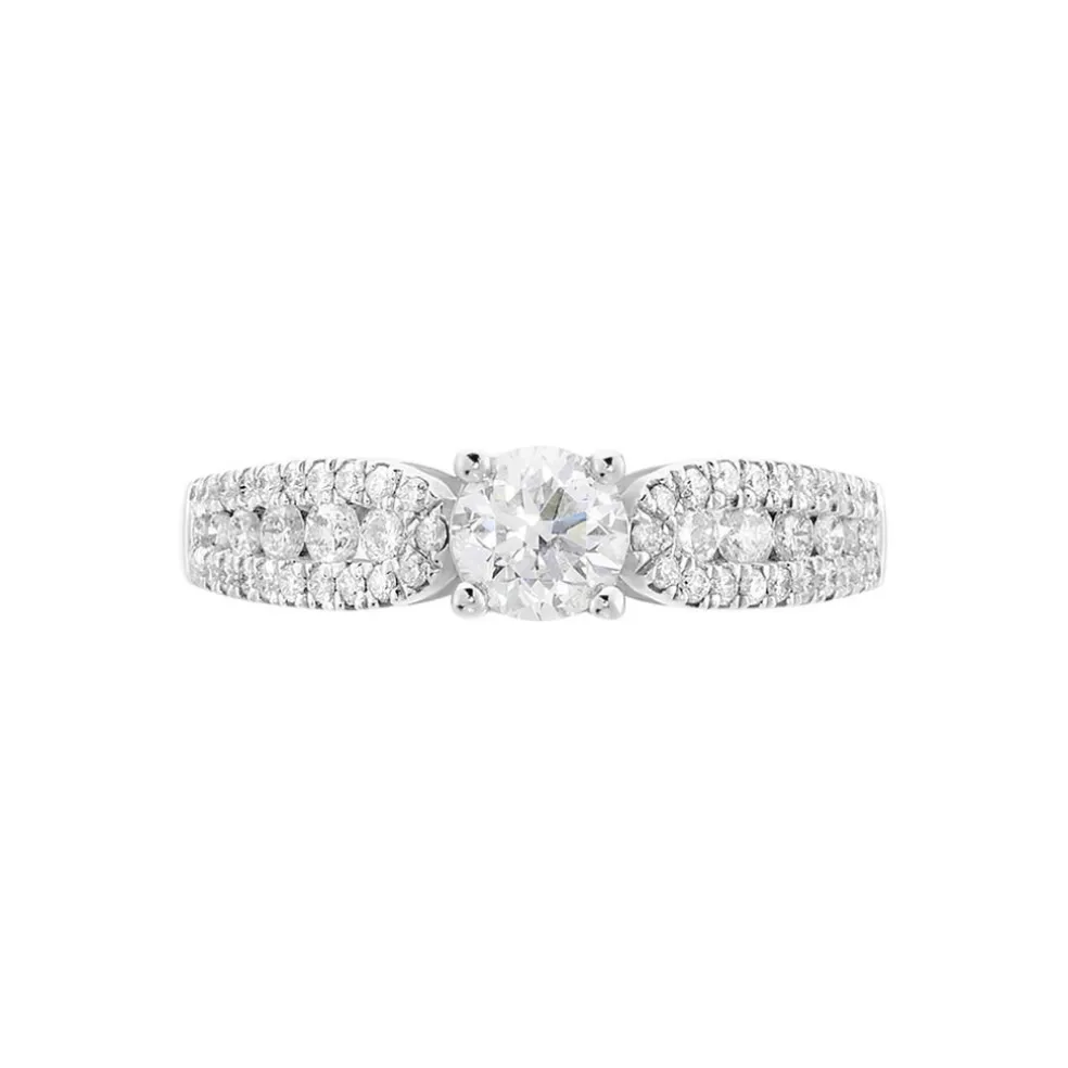 Bague Solitaire Stockholm Or Blanc Diamant