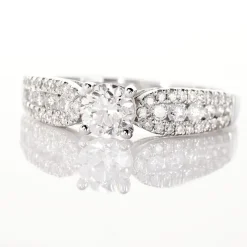 Bague Solitaire Stockholm Or Blanc Diamant