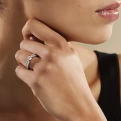 Bague Solitaire Stockholm Or Blanc Diamant Synthetique