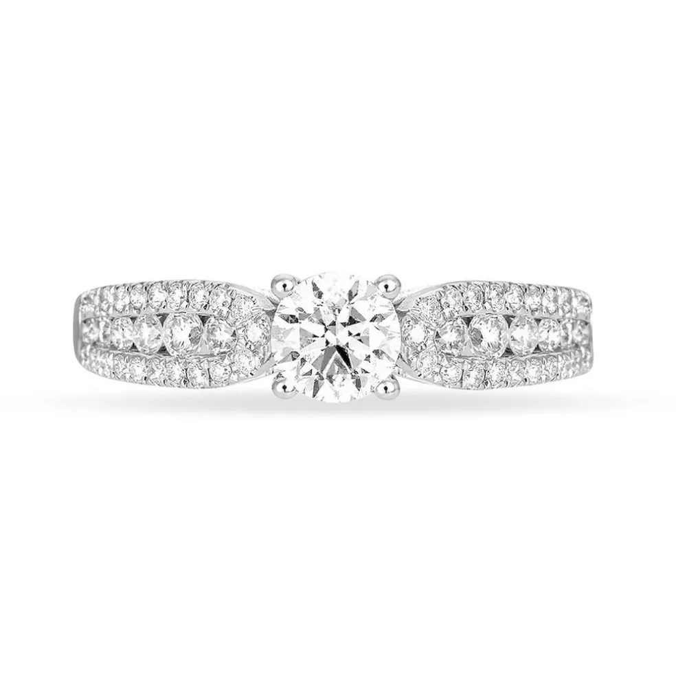 Bague Solitaire Stockholm Or Blanc Diamant