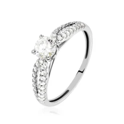 Bague Solitaire Stockholma Platine Blanc Diamant