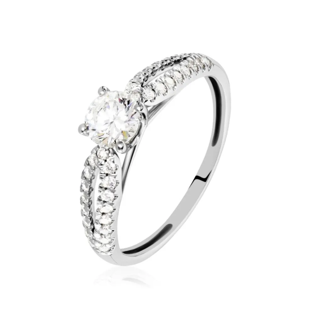 Bague Solitaire Stockholma Platine Blanc Diamant