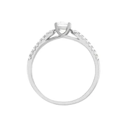 Bague Solitaire Stockholma Platine Blanc Diamant