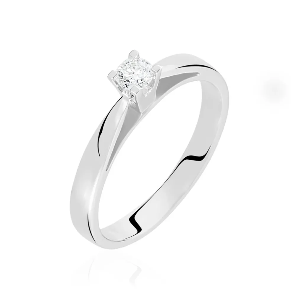 Bague Solitaire Tahyna Or Blanc Diamant