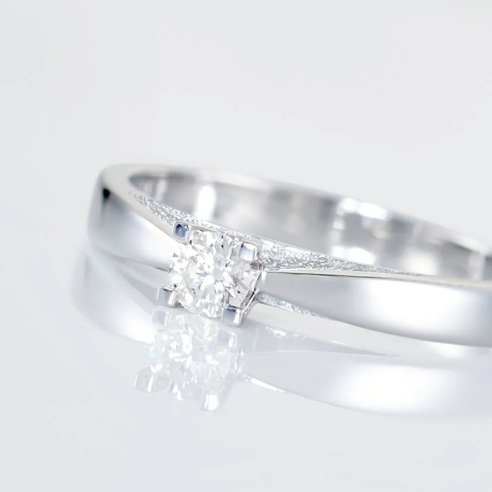 Bague Solitaire Tahyna Or Blanc Diamant