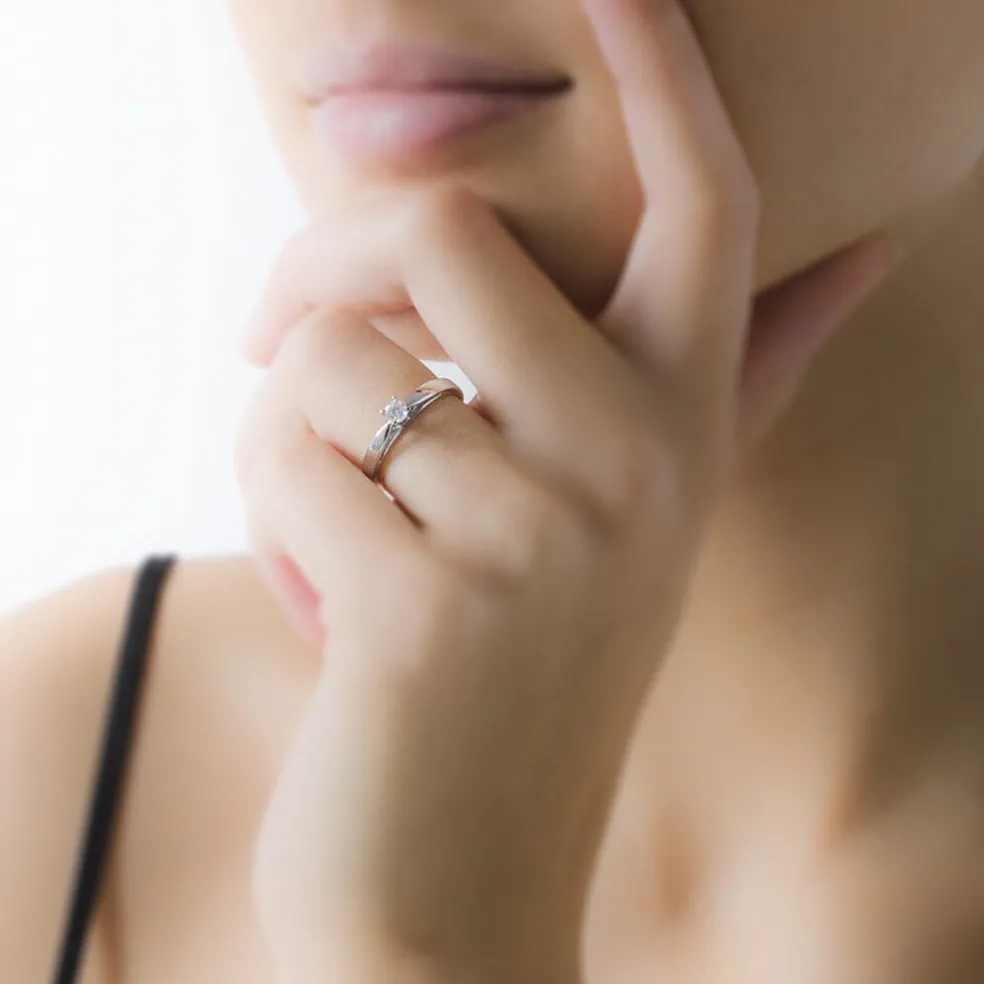 Bague Solitaire Tahyna Or Blanc Diamant