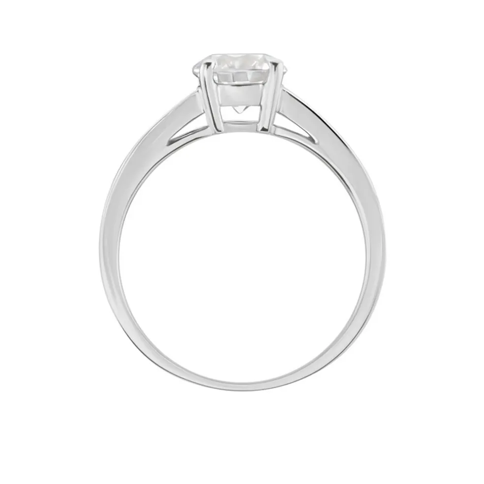 Bague Solitaire Tatjana Or Blanc Oxyde De Zirconium