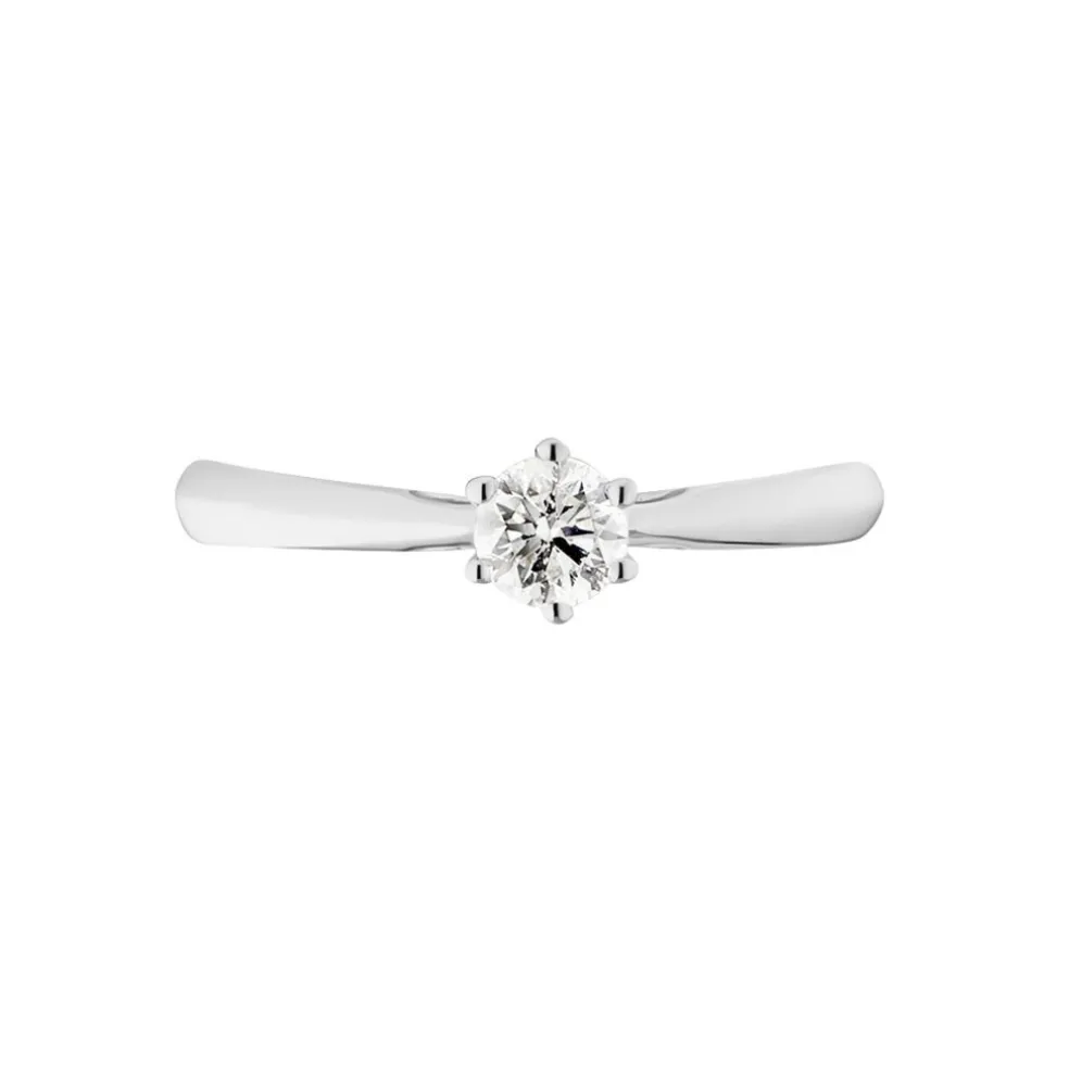 Bague Solitaire Veronika Or Blanc Diamant