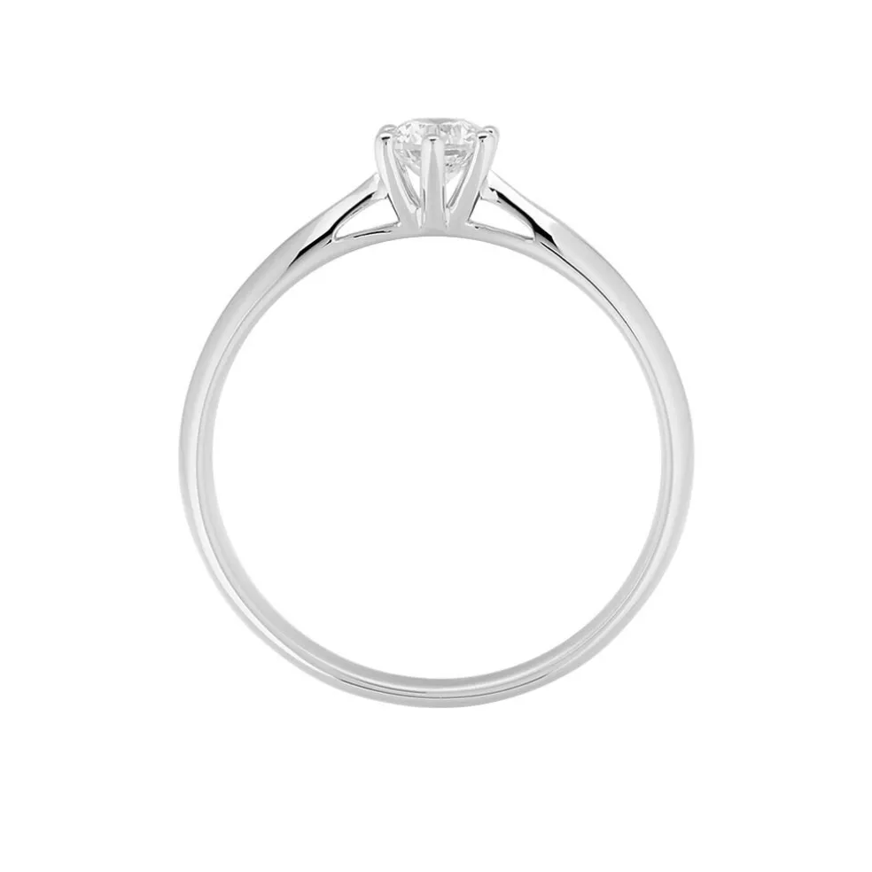 Bague Solitaire Veronika Or Blanc Diamant