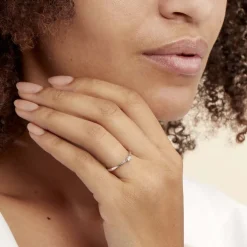 Bague Solitaire Veronika Or Blanc Diamant