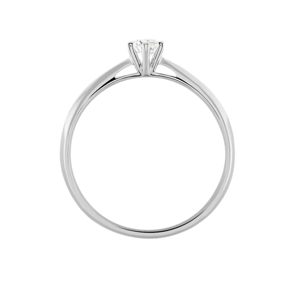 Bague Solitaire Veronika Or Blanc Diamant