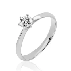 Bague Solitaire Veronika Or Blanc Diamant