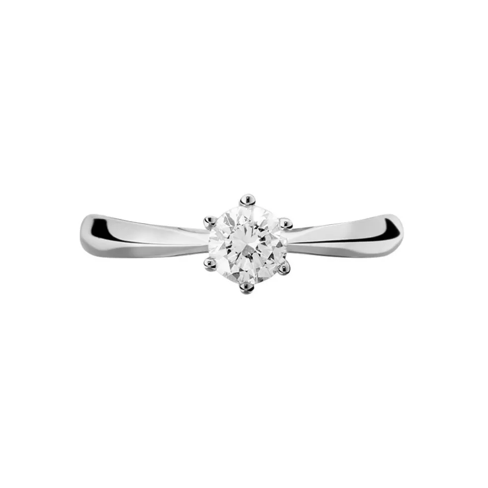 Bague Solitaire Veronika Or Blanc Diamant