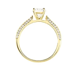Bague Solitaire Veronique-marie Or Jaune Oxyde De Zirconium