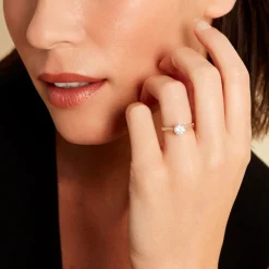 Bague Solitaire Veronique-marie Or Jaune Oxyde De Zirconium