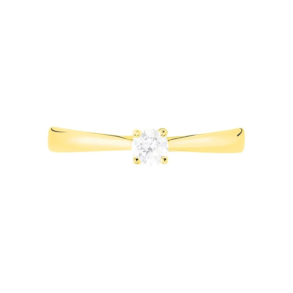 Bague Solitaire Victoria Or Jaune Diamant