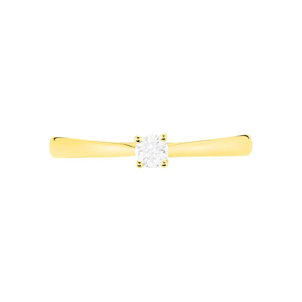 Bague Solitaire Victoria Or Jaune Diamant