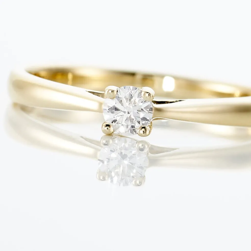 Bague Solitaire Victoria Or Jaune Diamant