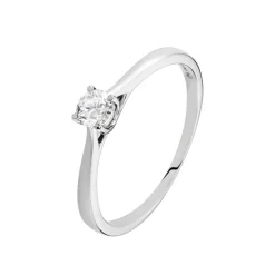 Bague Solitaire Victoria Platine Blanc Diamant