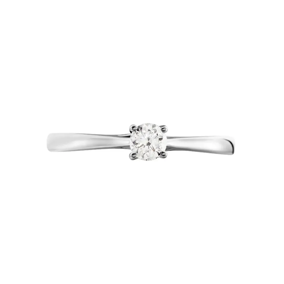 Bague Solitaire Victoria Platine Blanc Diamant