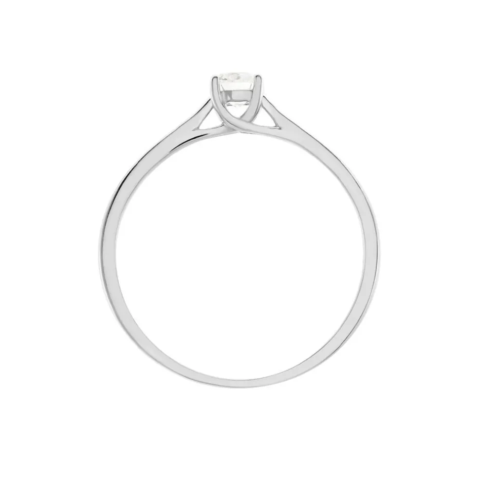 Bague Solitaire Victoria Platine Blanc Diamant