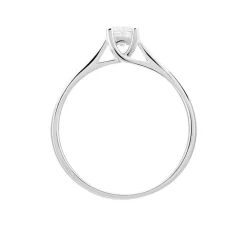 Bague Solitaire Victoria Or Blanc Diamant