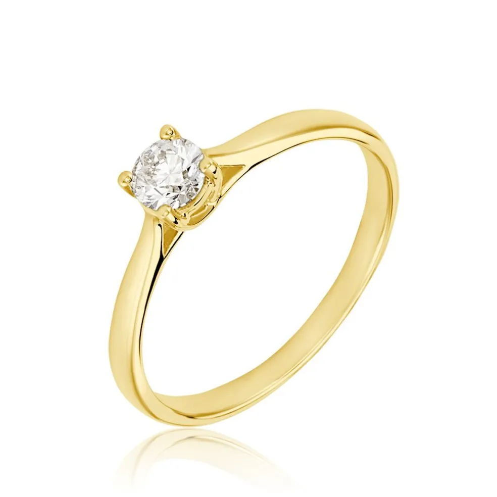 Bague Solitaire Victoria Or Jaune Diamant